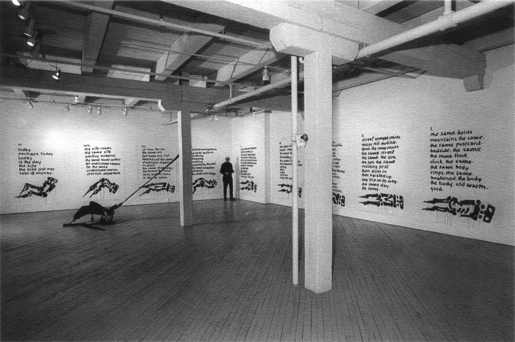 Sorel Etrog, Sorel Etrog and Gloria Luoma, 'The Kite', Grunwald Gallery, Toronto, Installation view , 1984