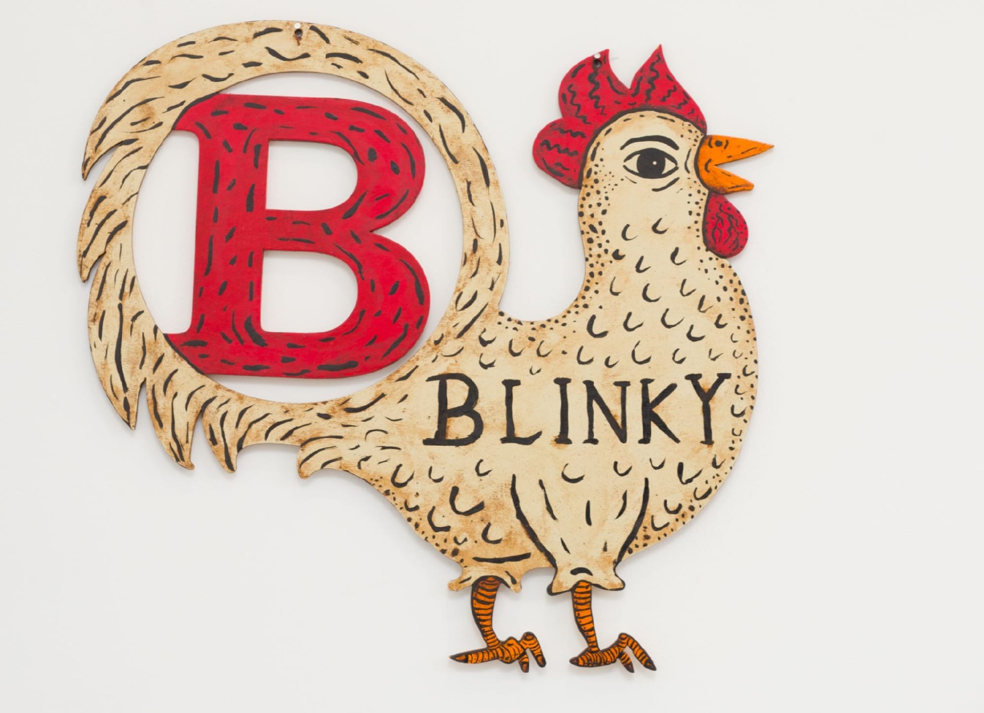 Jeffrey Vallance, B is for Blinky Sign, 2018