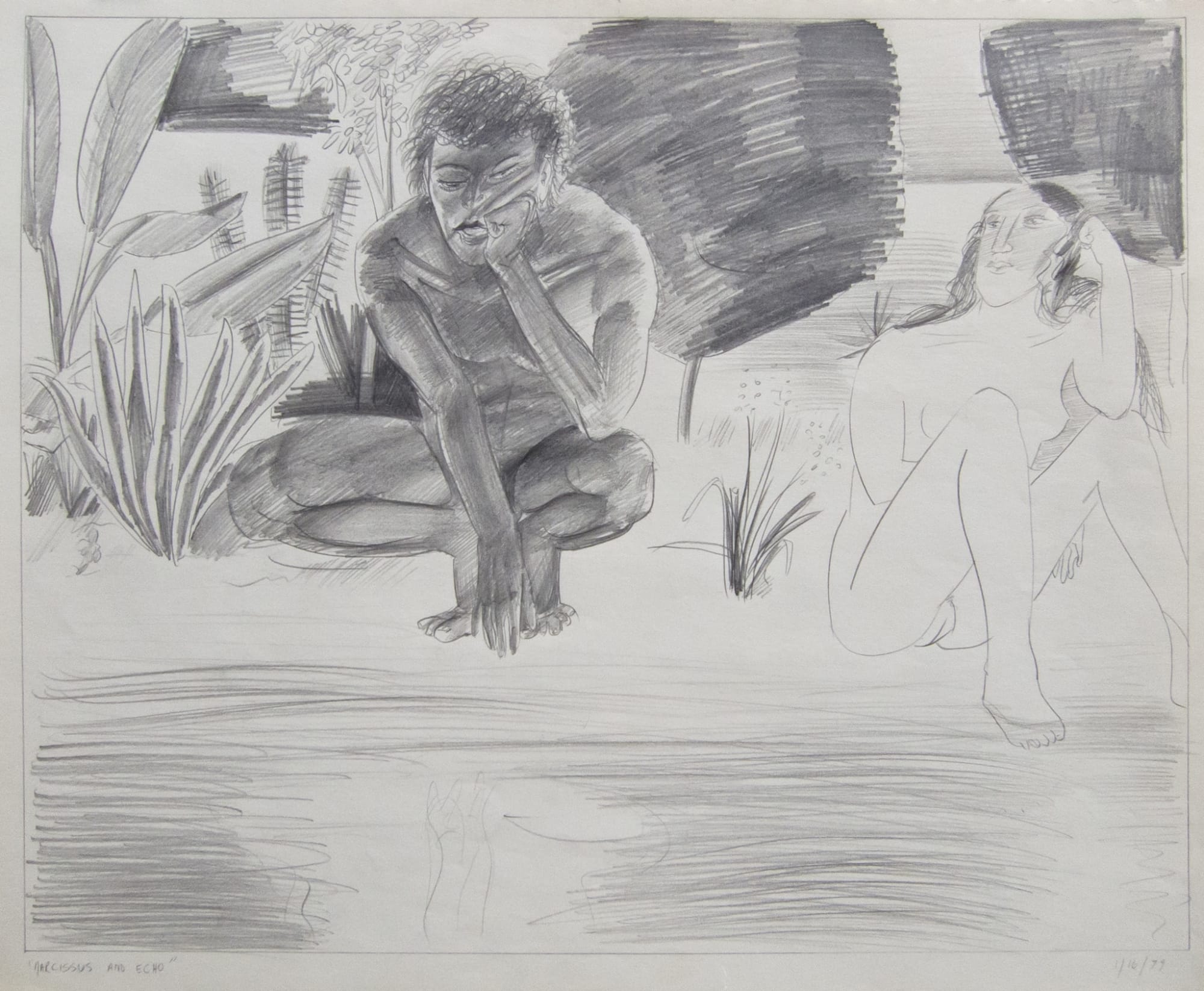 Patrick Angus, Narcissus and Echo, 1/10/79 - 1/16/79, 1979