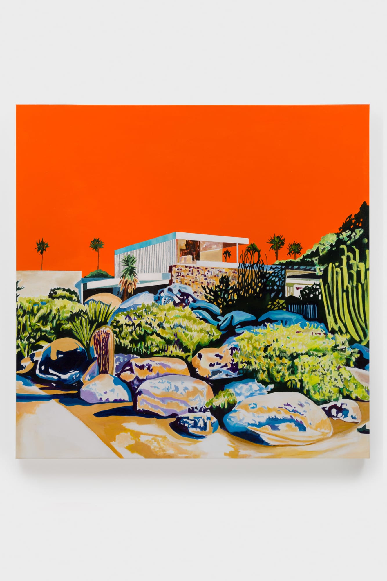 Eamon O'Kane, Richard Neutra Kaufmann House with Orange Sky, 2022