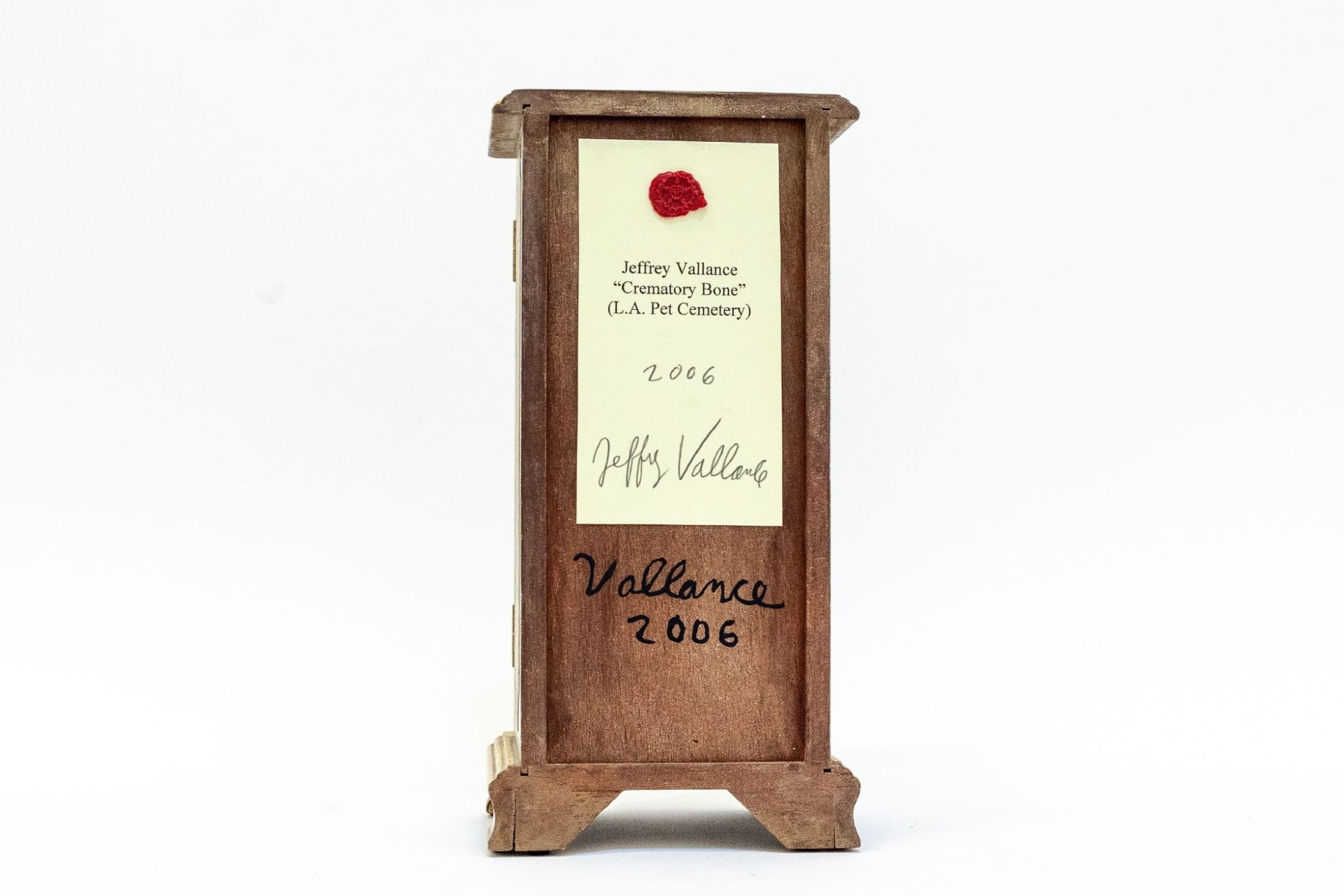 Jeffrey Vallance, Crematory Bone (L.A. Pet Cemetery), 2006