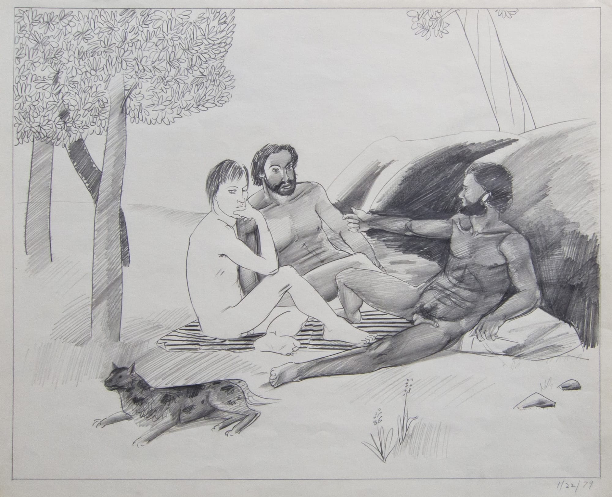 Patrick Angus, Dejeuner sur L'herbe, 1/22/79, 1979