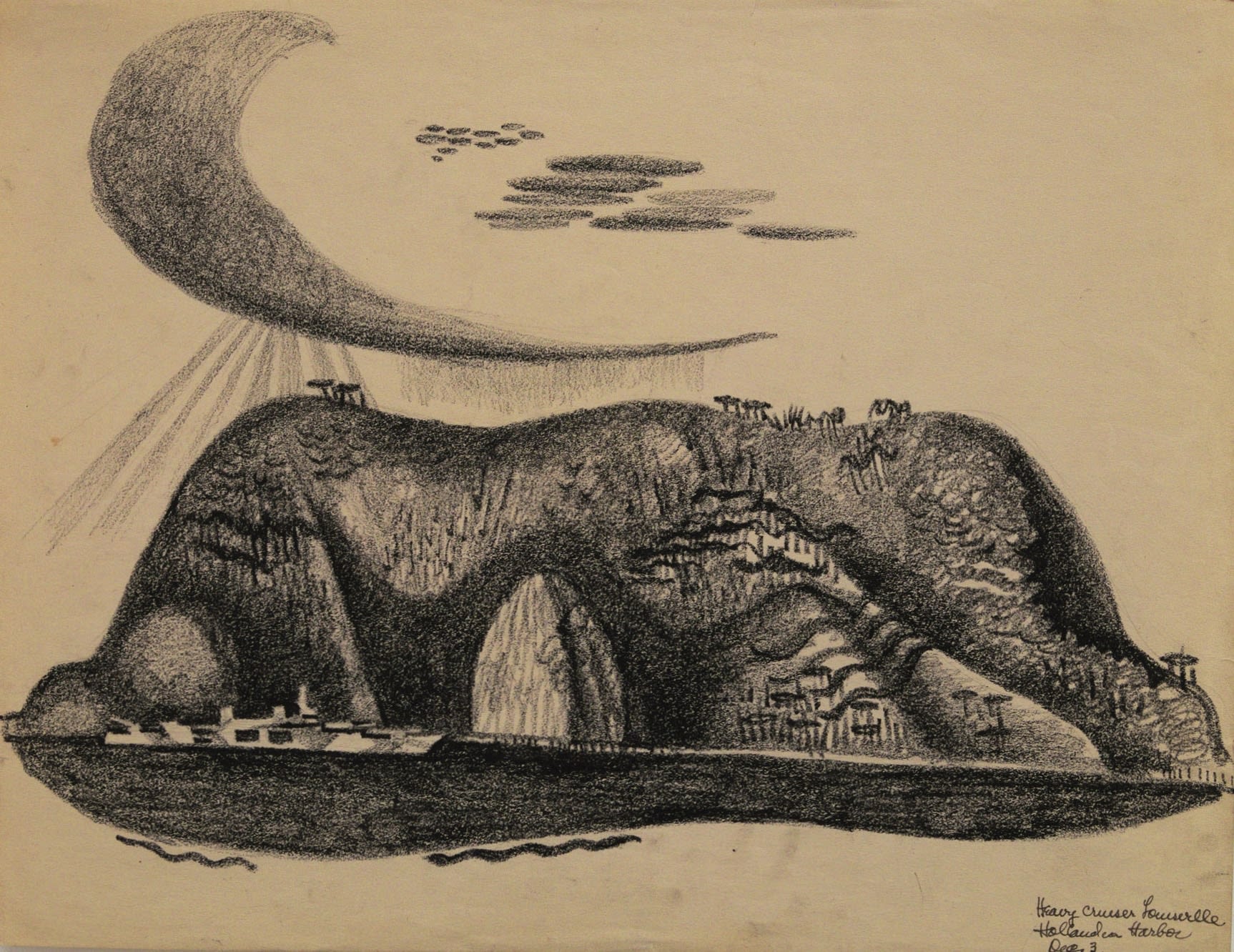 Lawrence Halprin, Heavy Cruiser, Louisville, Hollandia Harbor, Dec 3, 1944