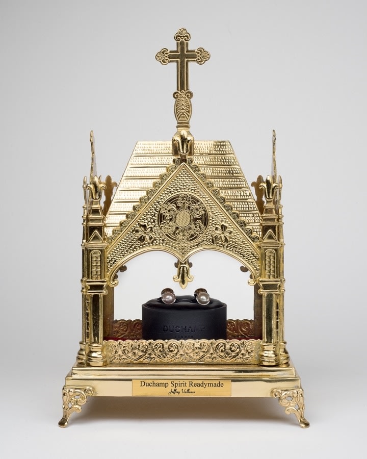 Jeffrey Vallance, Duchamp Spirit Readymade (Mother-of-Pearl Cuff Links), 2015