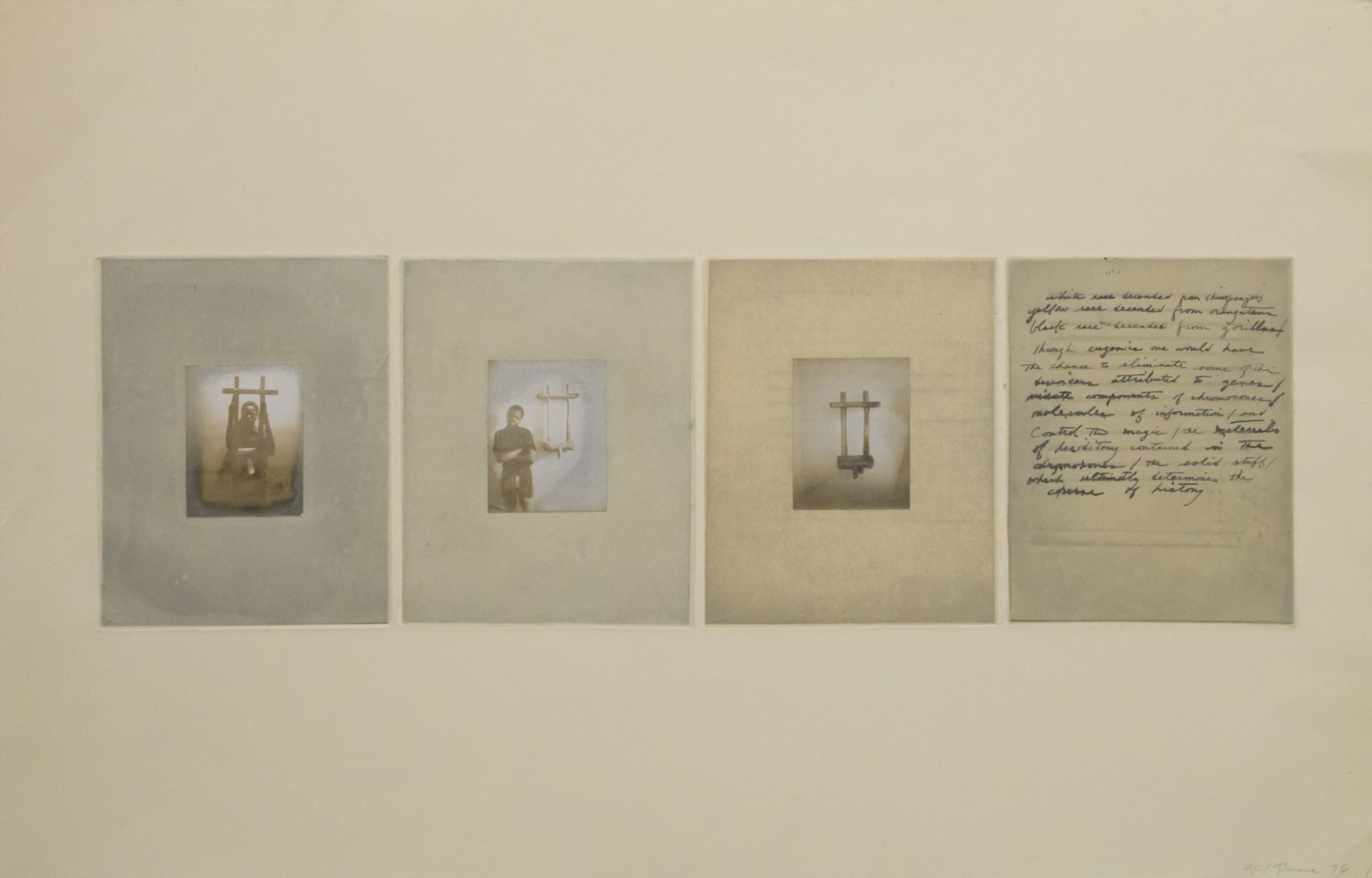 Richard Prince, Untitled, (White races decended (sic.) from Chimpanzees...), 1976