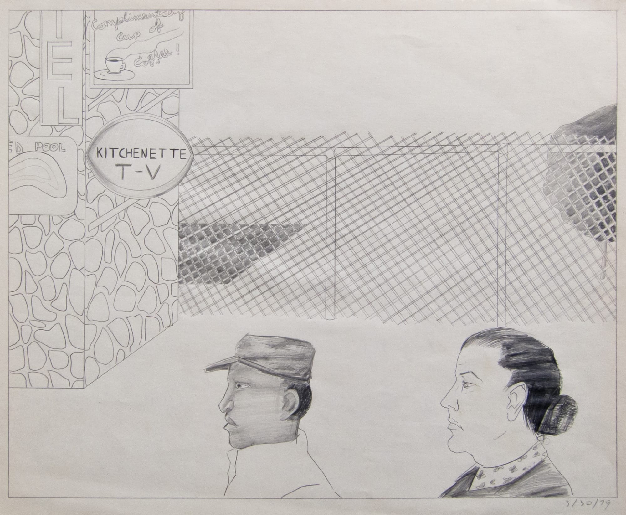 Patrick Angus, Kitchenette T-V, 3/30/79, 1979