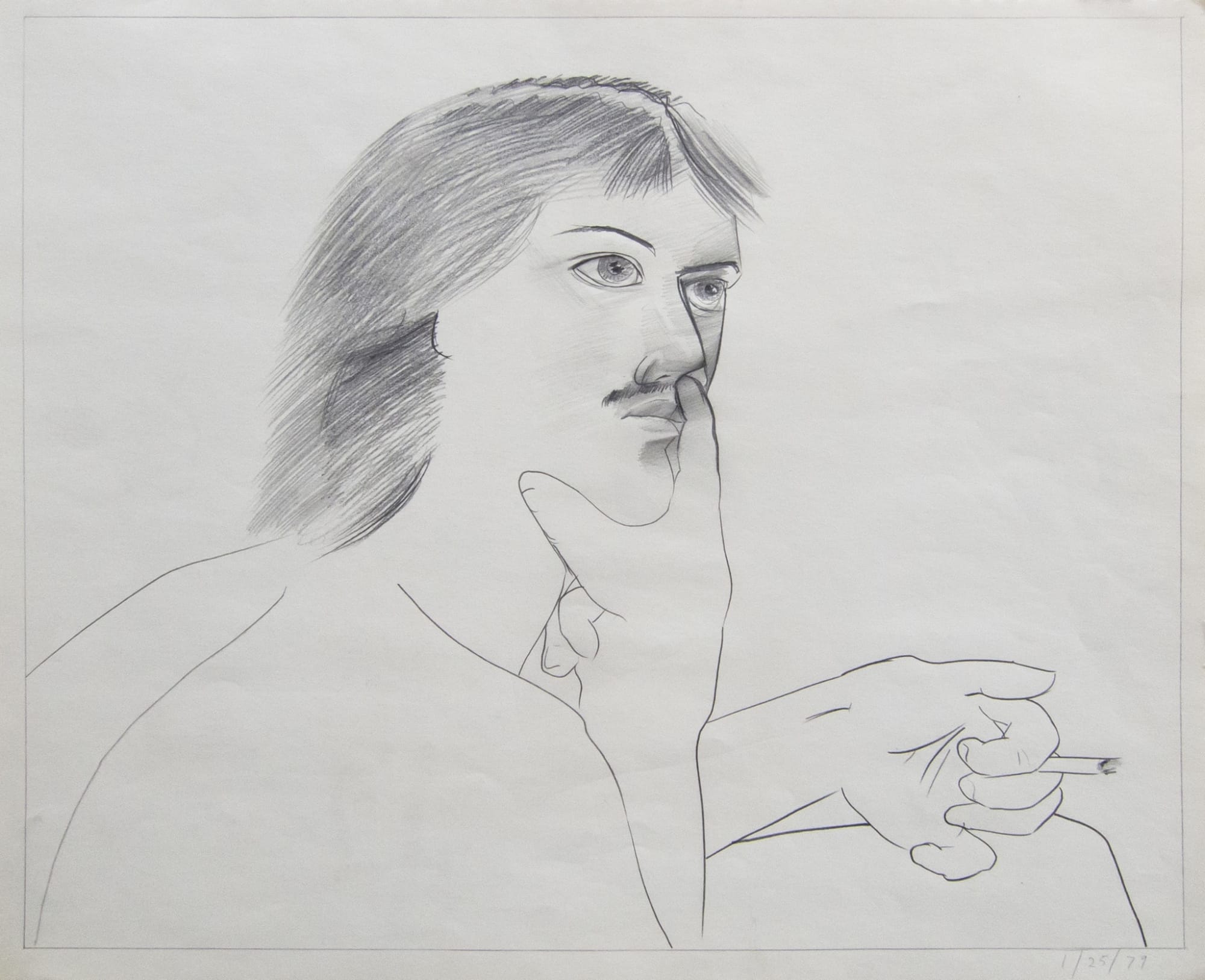 Patrick Angus, Boy with Cigarette, 1/25/79, 1979