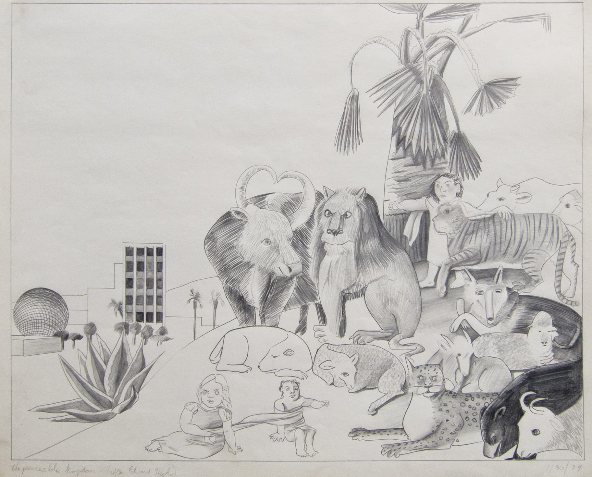 Patrick Angus, The Peaceable Kingdom (after Edward Hicks), 1/30/79, 1979