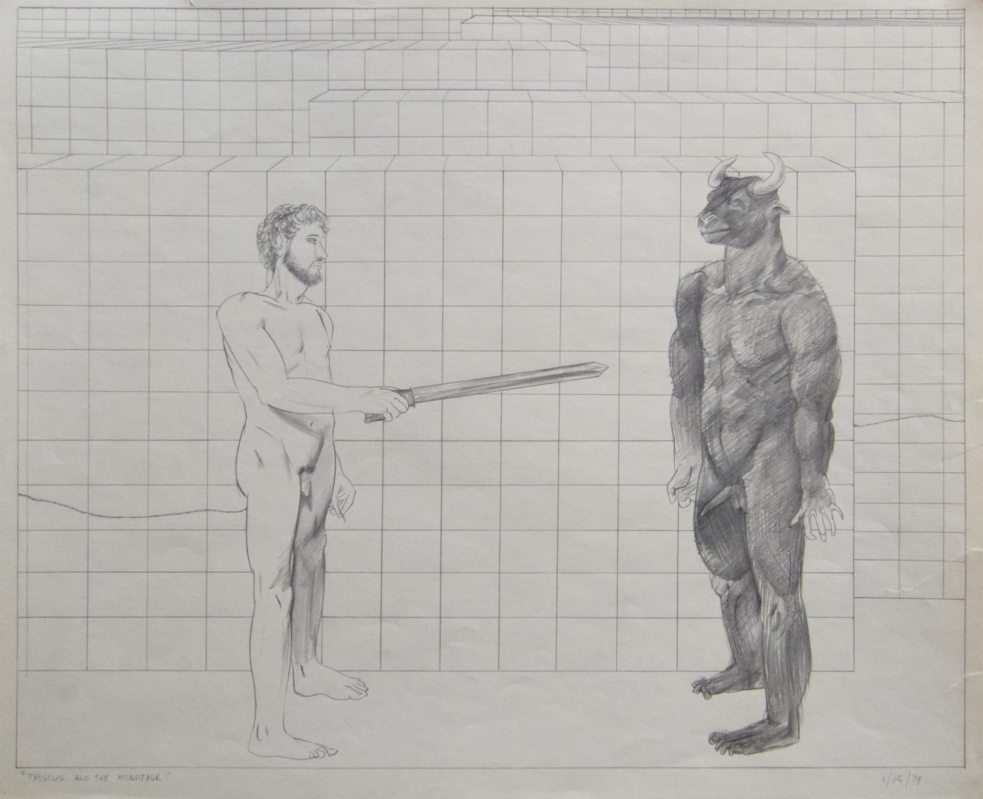 Patrick Angus, Theseus and the Minotaur. [1/1/79], 1979