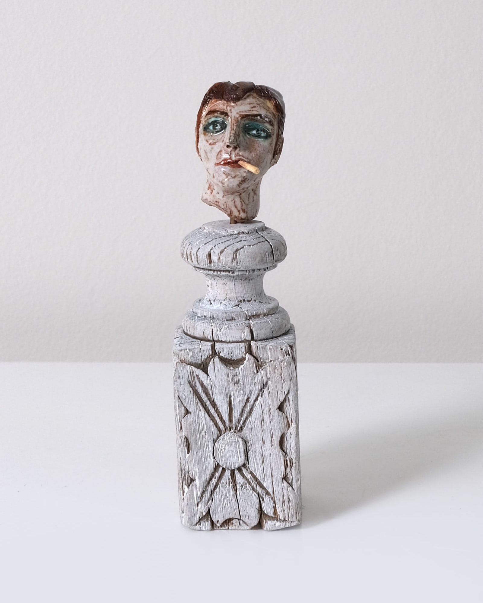 Amata Benedict, Miniature Head Candlestick IX