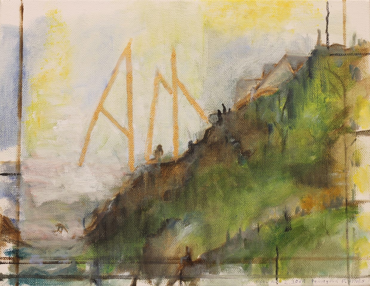 Frances Hynes, Pemaquid With Gold Sails