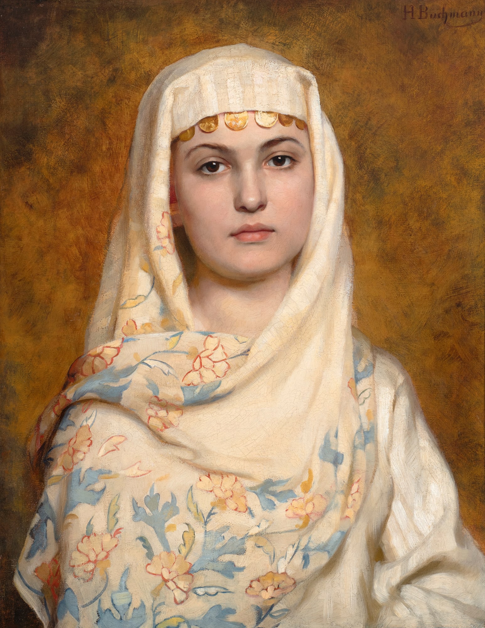 Helene Büchmann, Portrait of a girl in a headscarf