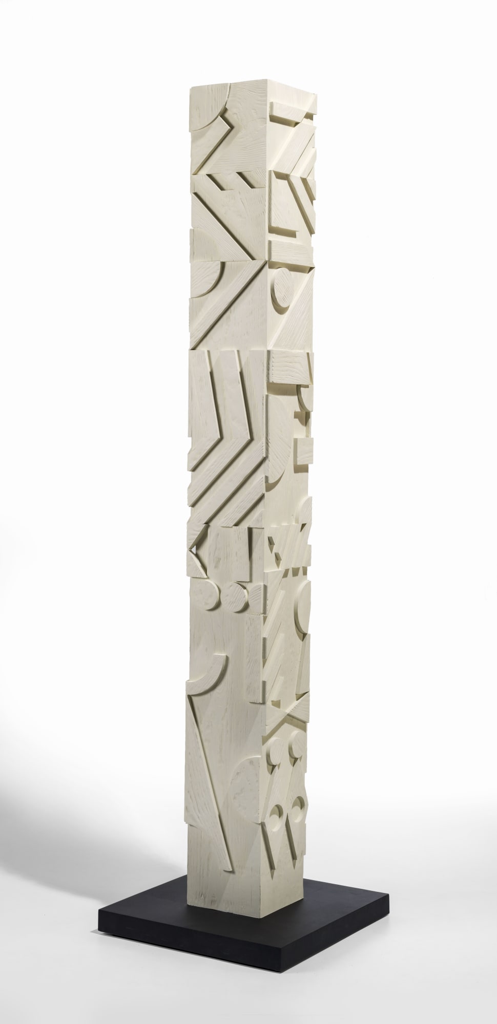 Jorge Riveros, Konstruktive Säule in weiß #1, 1973 - 2021