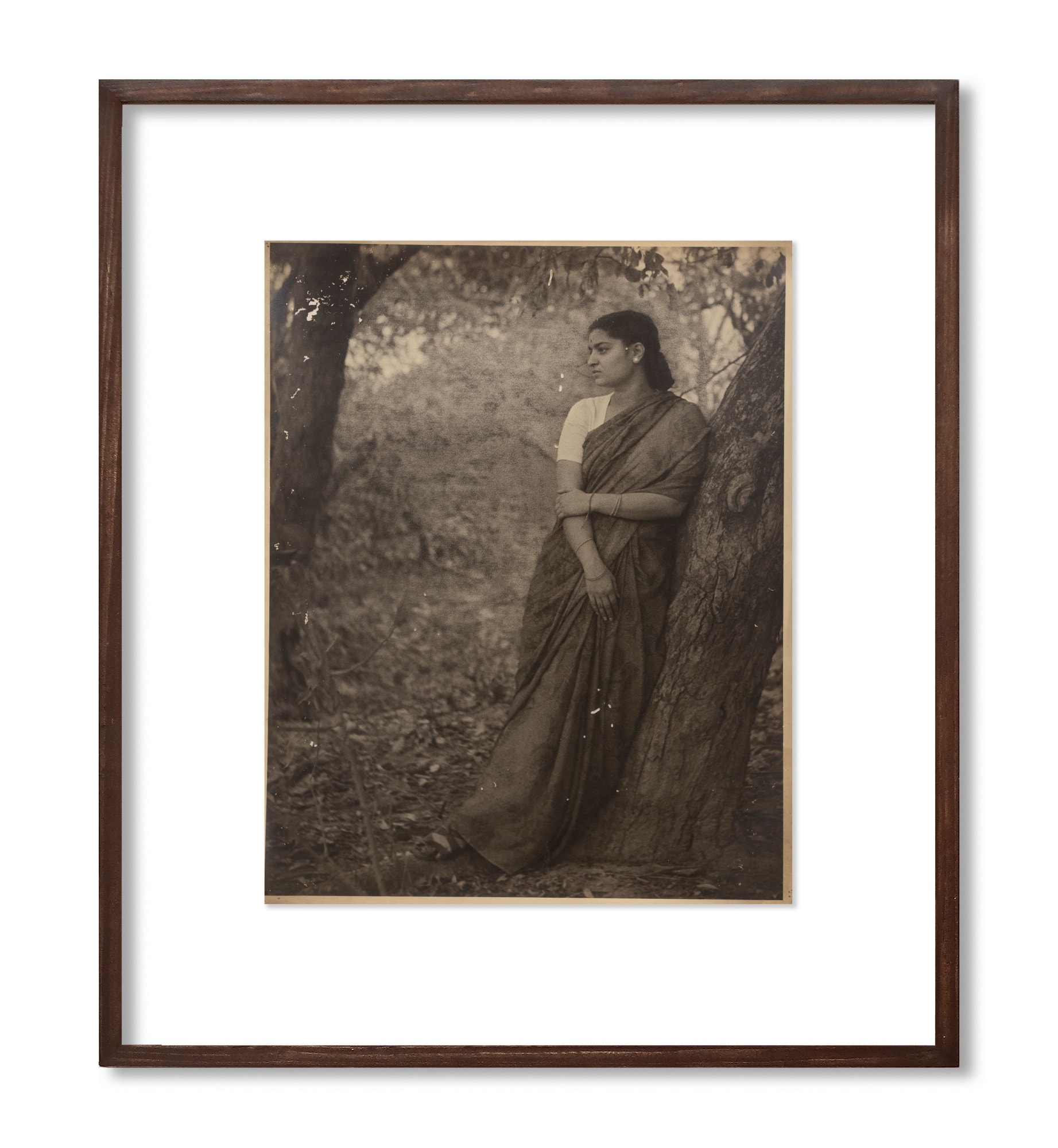 Lalit Mohan Sen, Woman Leaning against the tree, c.1940s - 50s