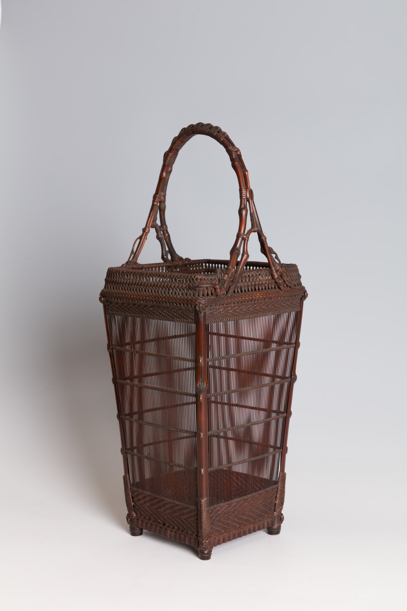 Maeda Chikubosai I, Square Handled Flower Basket, 1940–1945