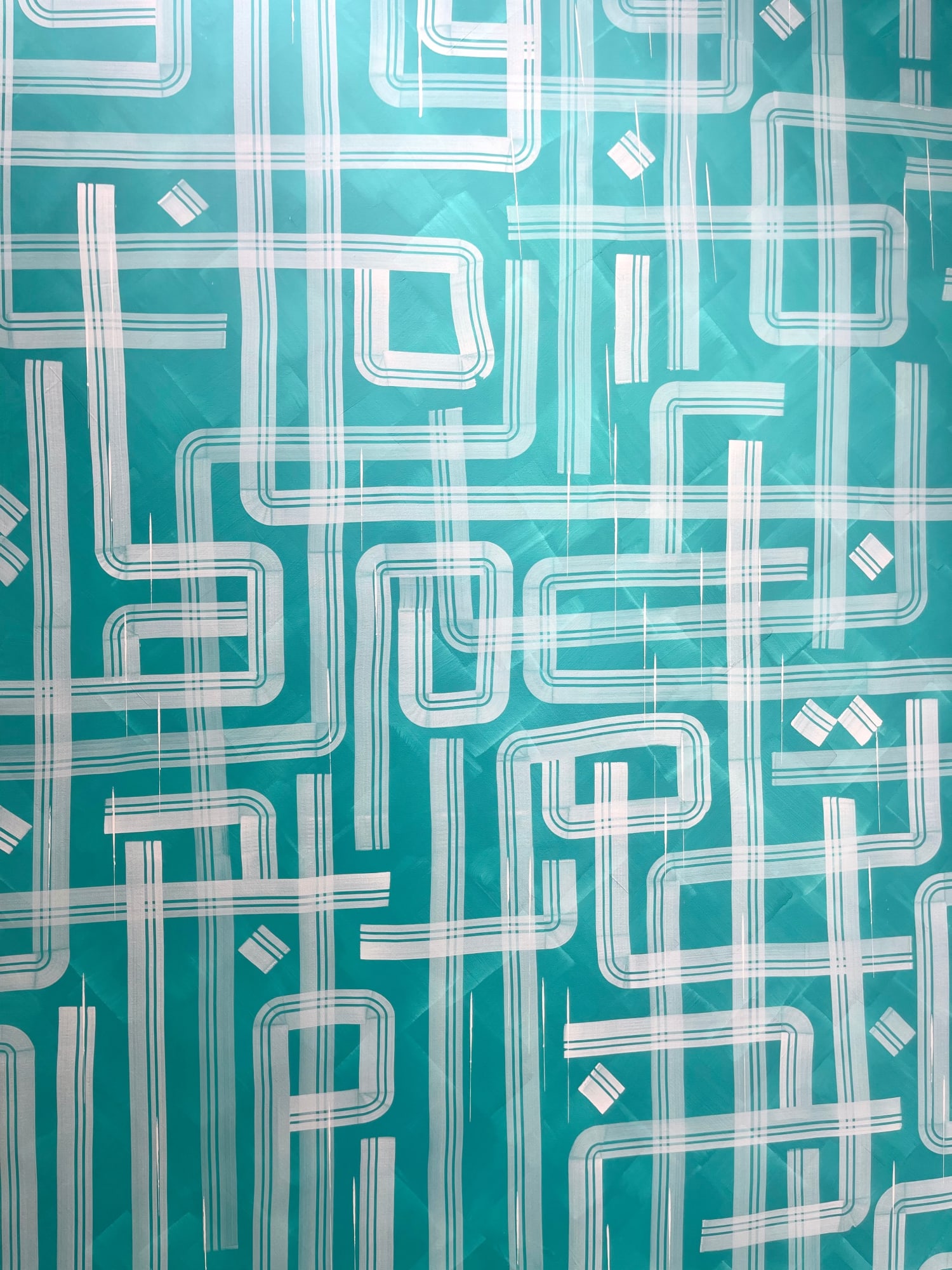 Diaa Allam, Virtues on Tiffany Blue, 2023
