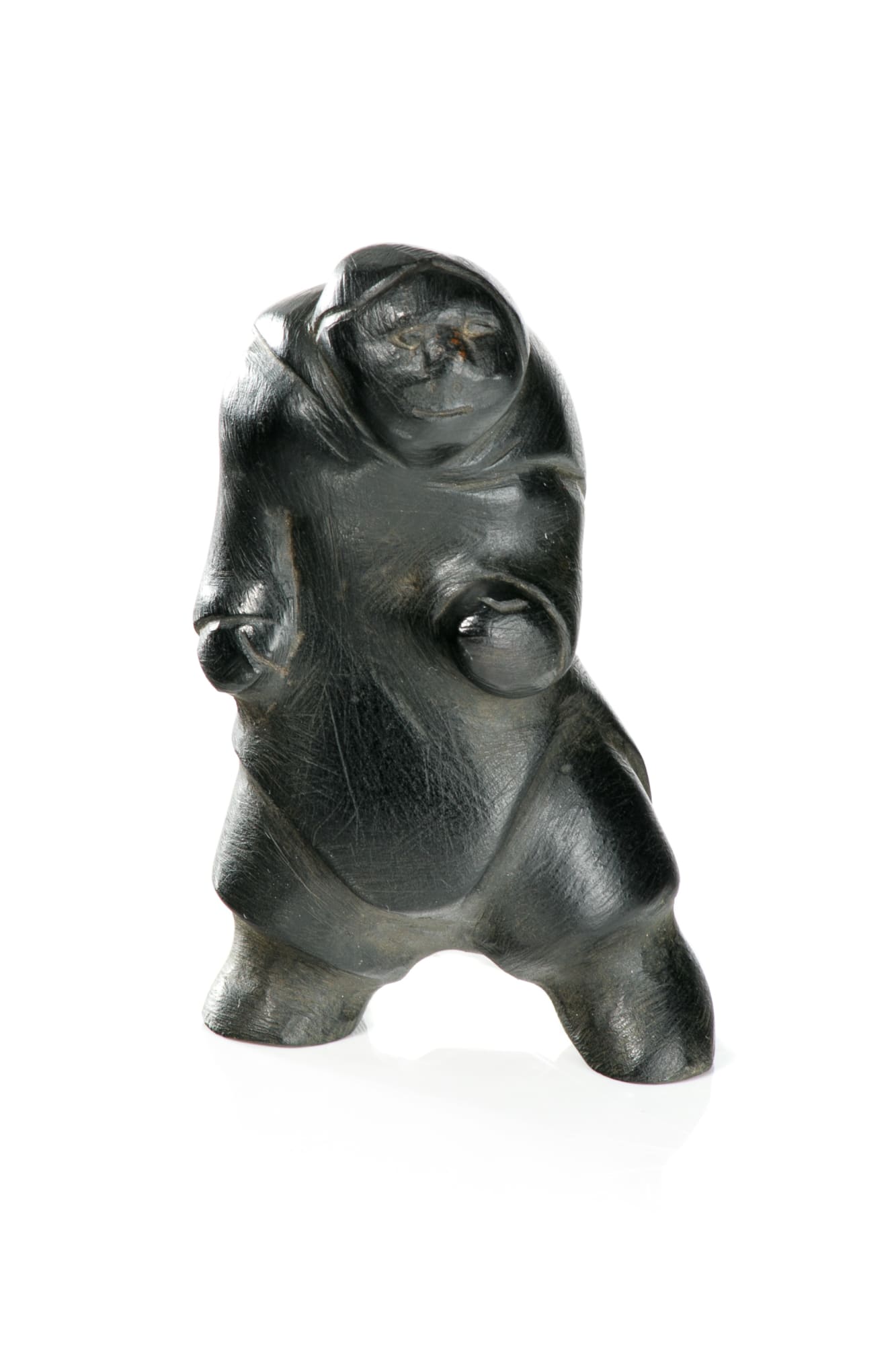 DAVID IKUTAAQ (1929-1984) QAMANI'TUAQ (BAKER LAKE) Standing Man, 1978 stone, 3 x 2 x 1.5 in (7.6 x 5.1 x 3.8 cm) $375