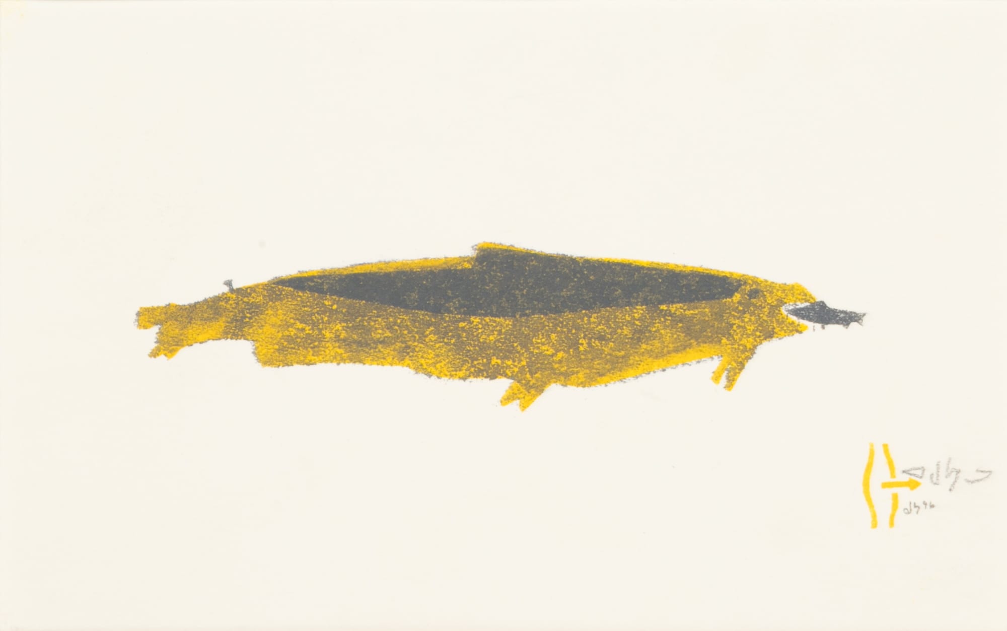 LUKE ANGUHADLUQ (18951982) QAMANI’TUAQ (BAKER LAKE), Fish Eating Fish, 1976 (1977 6) First Arts