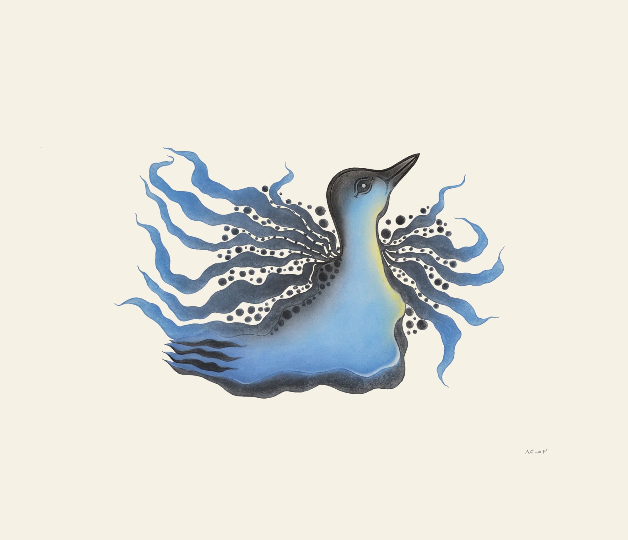 PITALOOSIE SAILA, R.C.A. (1942-) KINNGAIT (CAPE DORSET) Sparkling Loon,, 2015 #27 Printmaker: STUDIO PM, Montreal etching and aquatint, 23.75 x 27.5 in (60.3 x 69.8 cm) 1/50