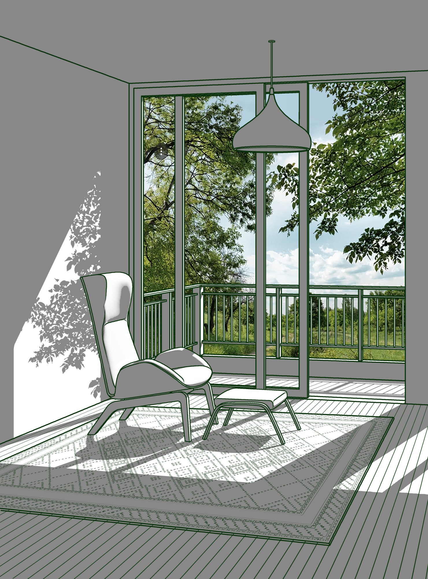 Hwang Seontae, The Space with Sunshine X, 2022