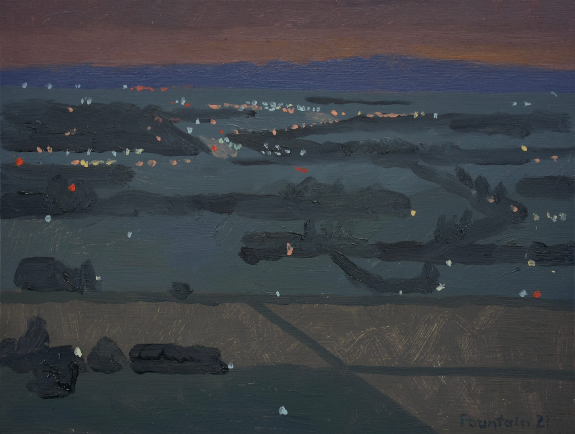 Benny Fountain, Night Lights in Idaho, 2021