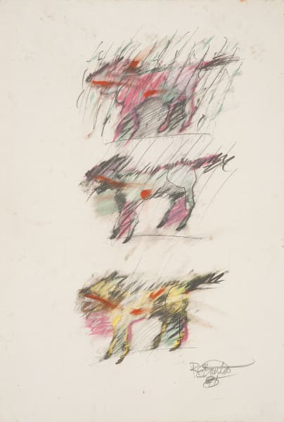 Rick Bartow, Coyote Trio, 1984