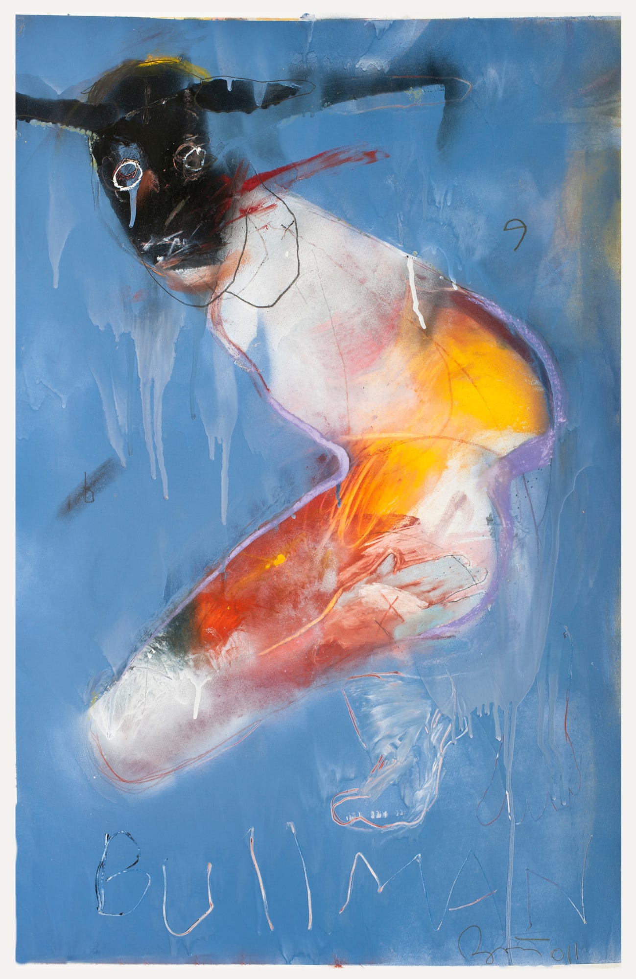 Rick Bartow, Bull Man Captive, 2011