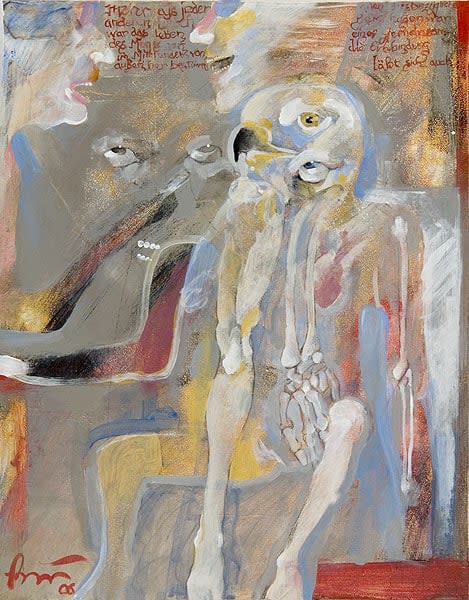 Rick Bartow, Teaching Hawk / Little Narratives XXIII, 2006