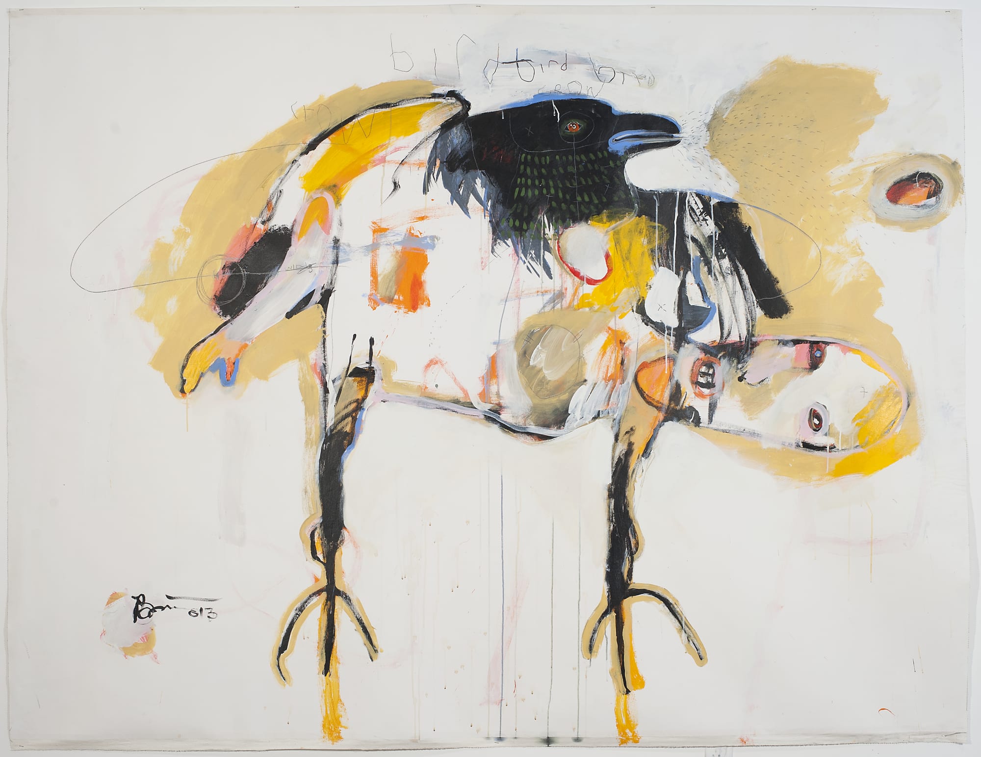 Rick Bartow, Bird Bird Bird Crow Crow, 2013