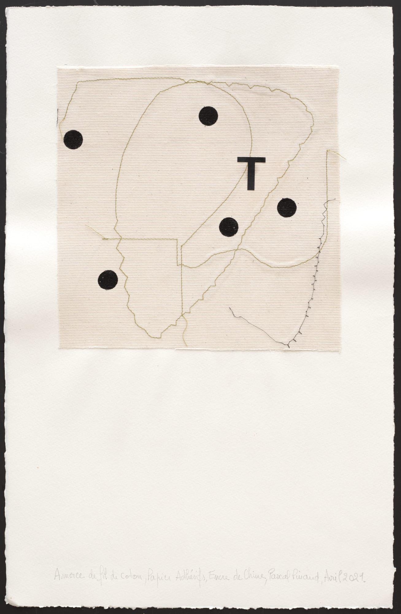 Pascal PINAUD, Amorce de fil de coton, Avril 2021