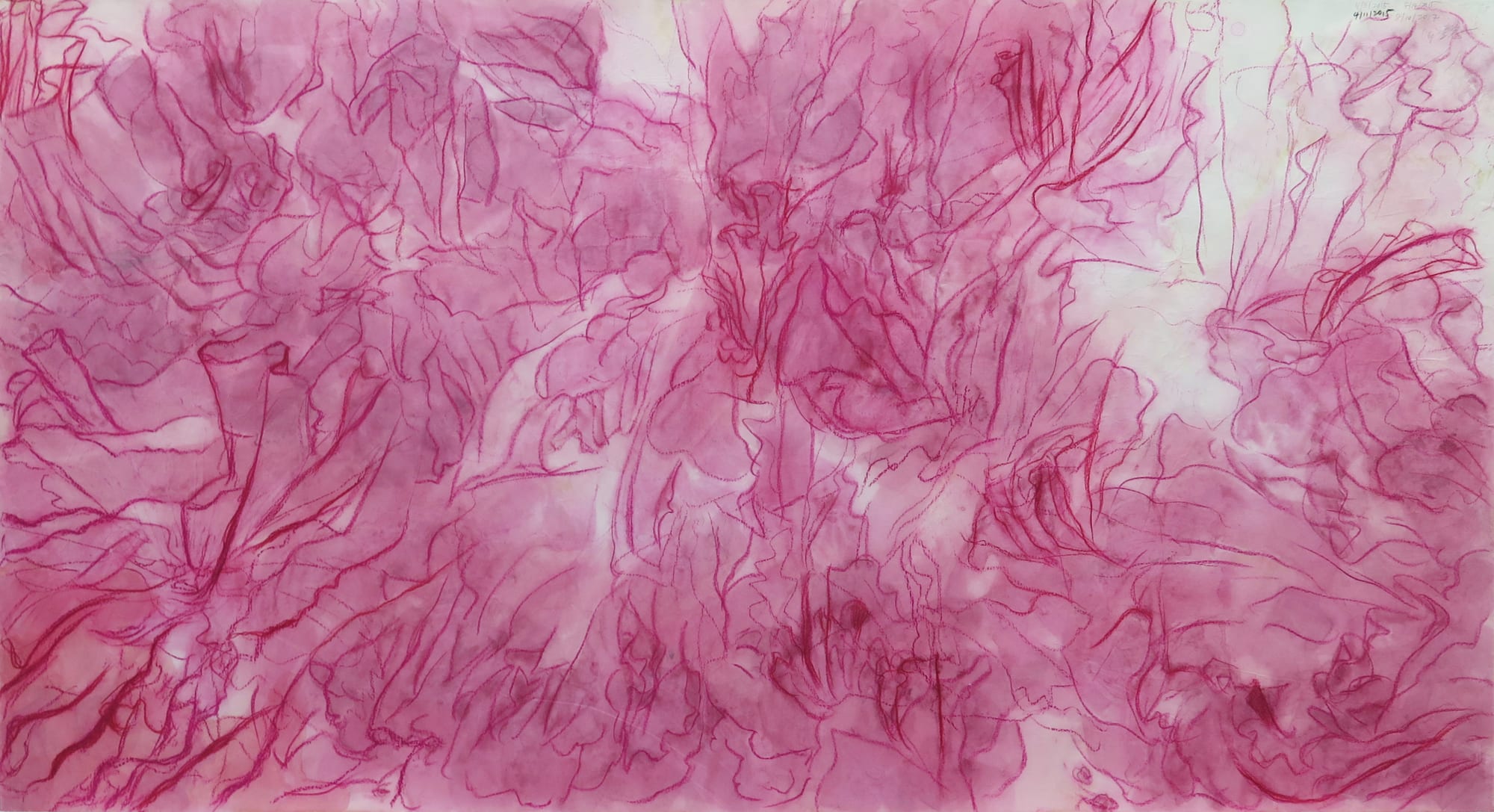 Wang Gongyi 王公懿, The White Flowers Under the Red Sky 紅色的天空，白色的花, 2015-2017