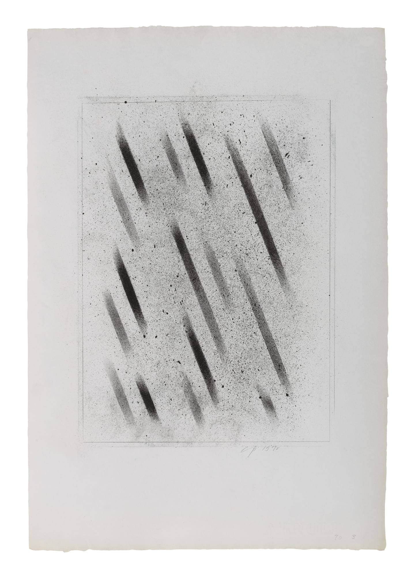 Charles Pollock, Drawing (charcoal) #3, 1970