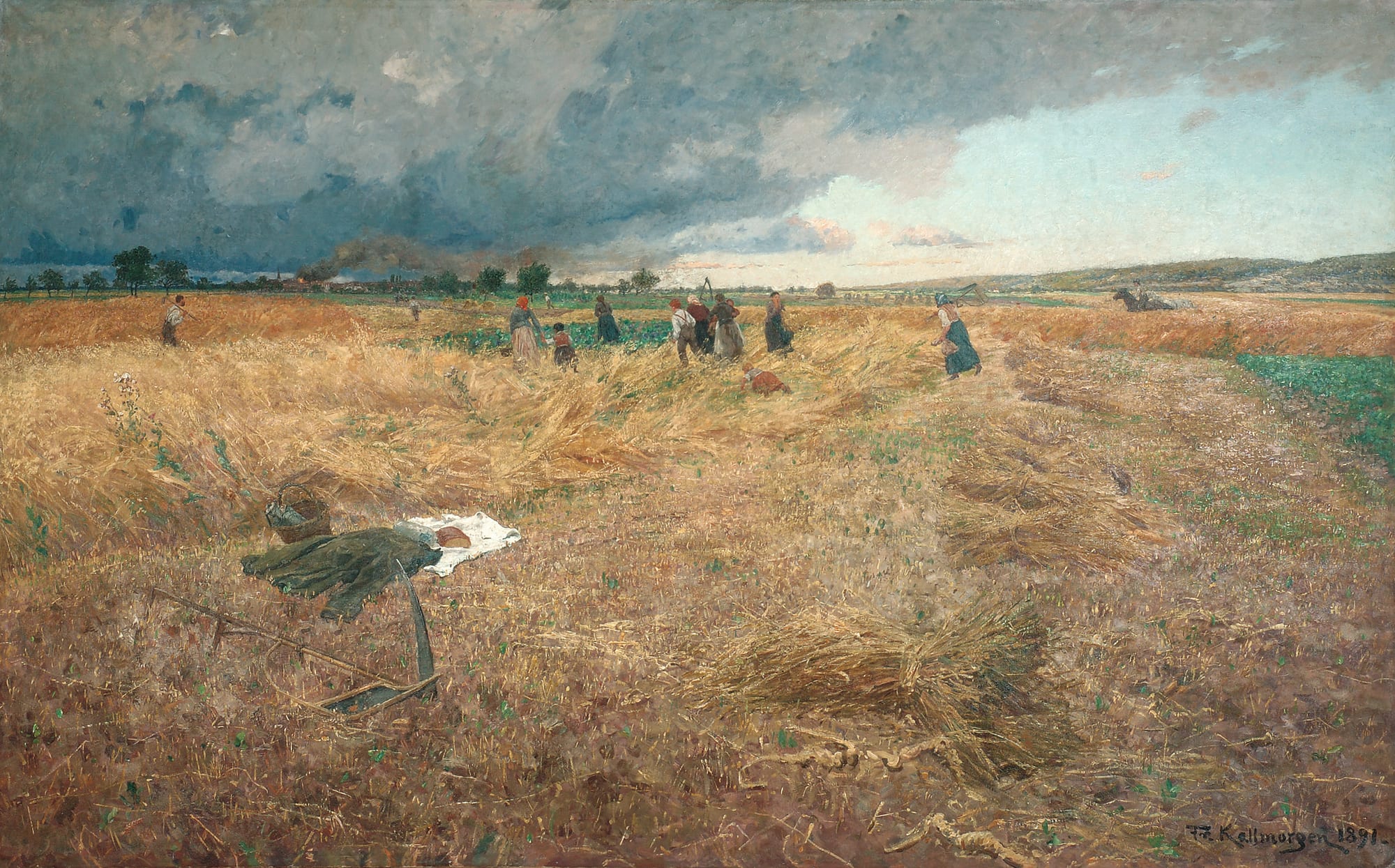 Friedrich Kallmorgen, Der Dorfbrand, 1891