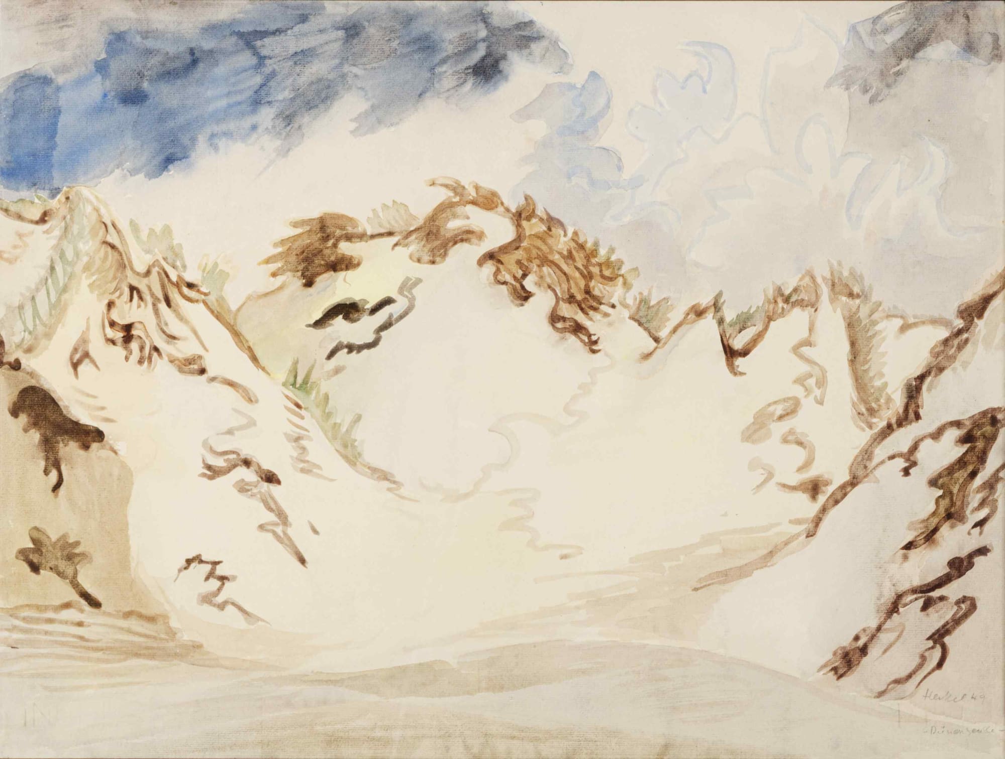 Erich Heckel, Dünensenke, Sylt , 1949