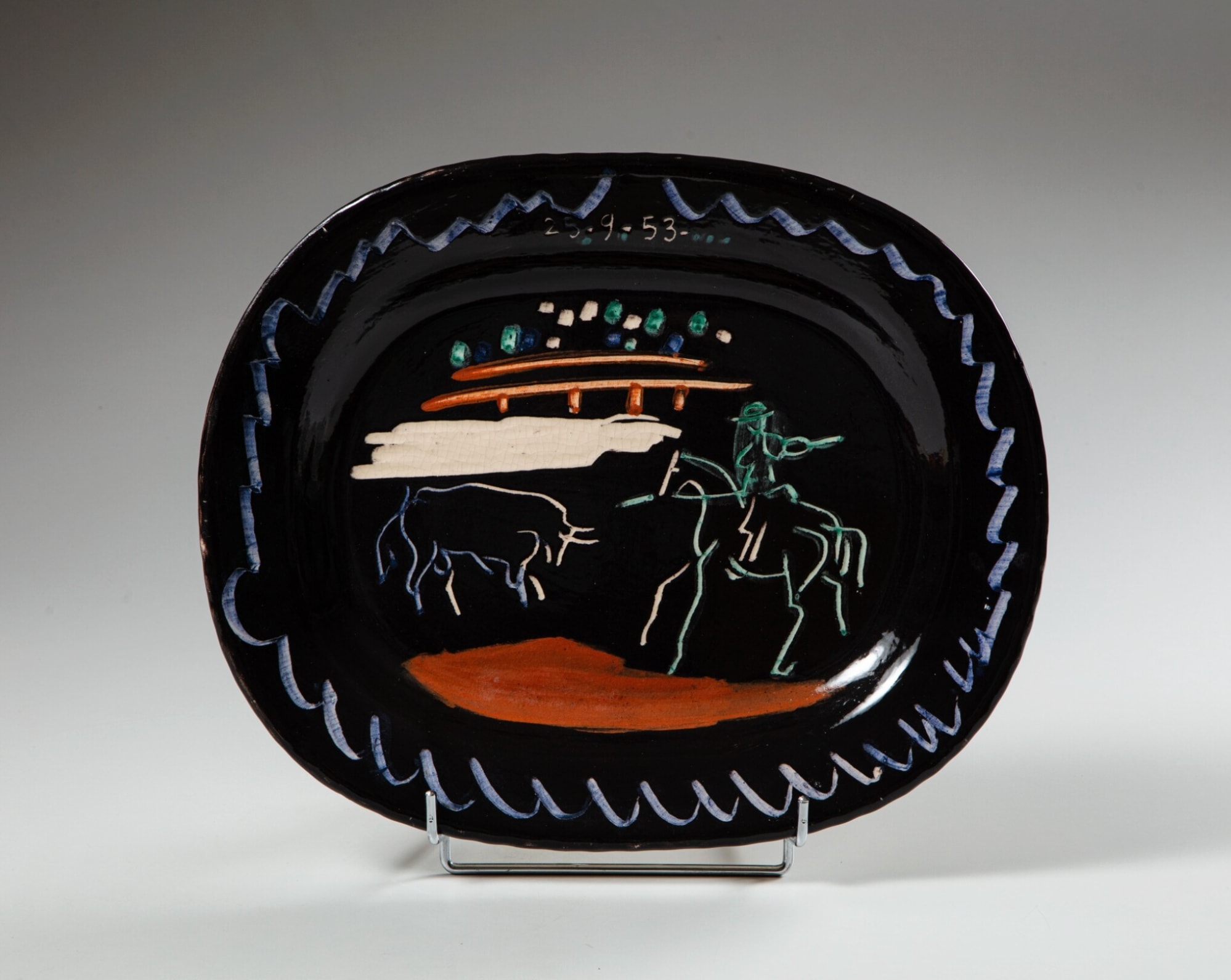 Pablo Picasso, Corrid sur fond noir, 1953