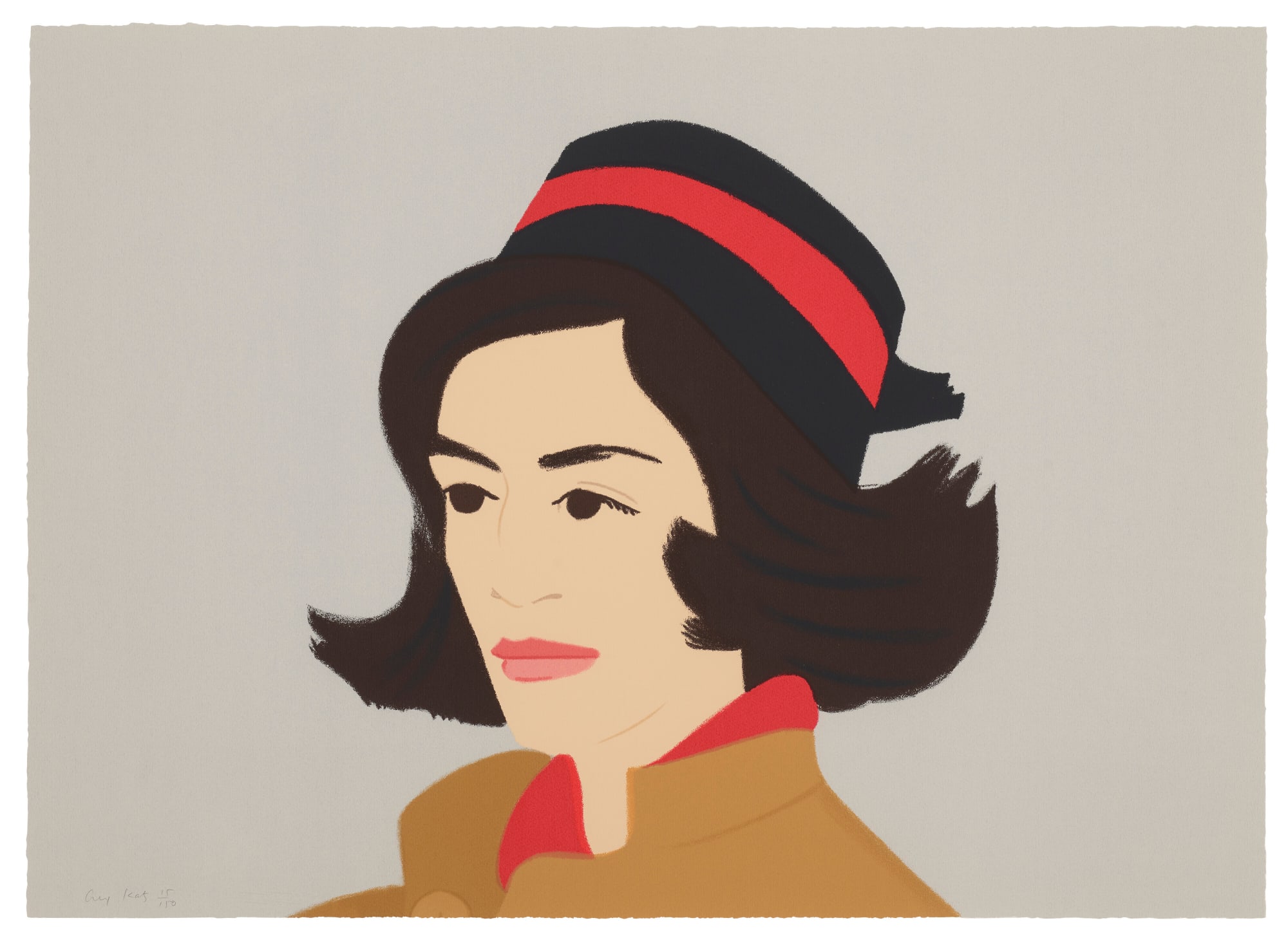 Alex Katz, Ada in hat, 1990