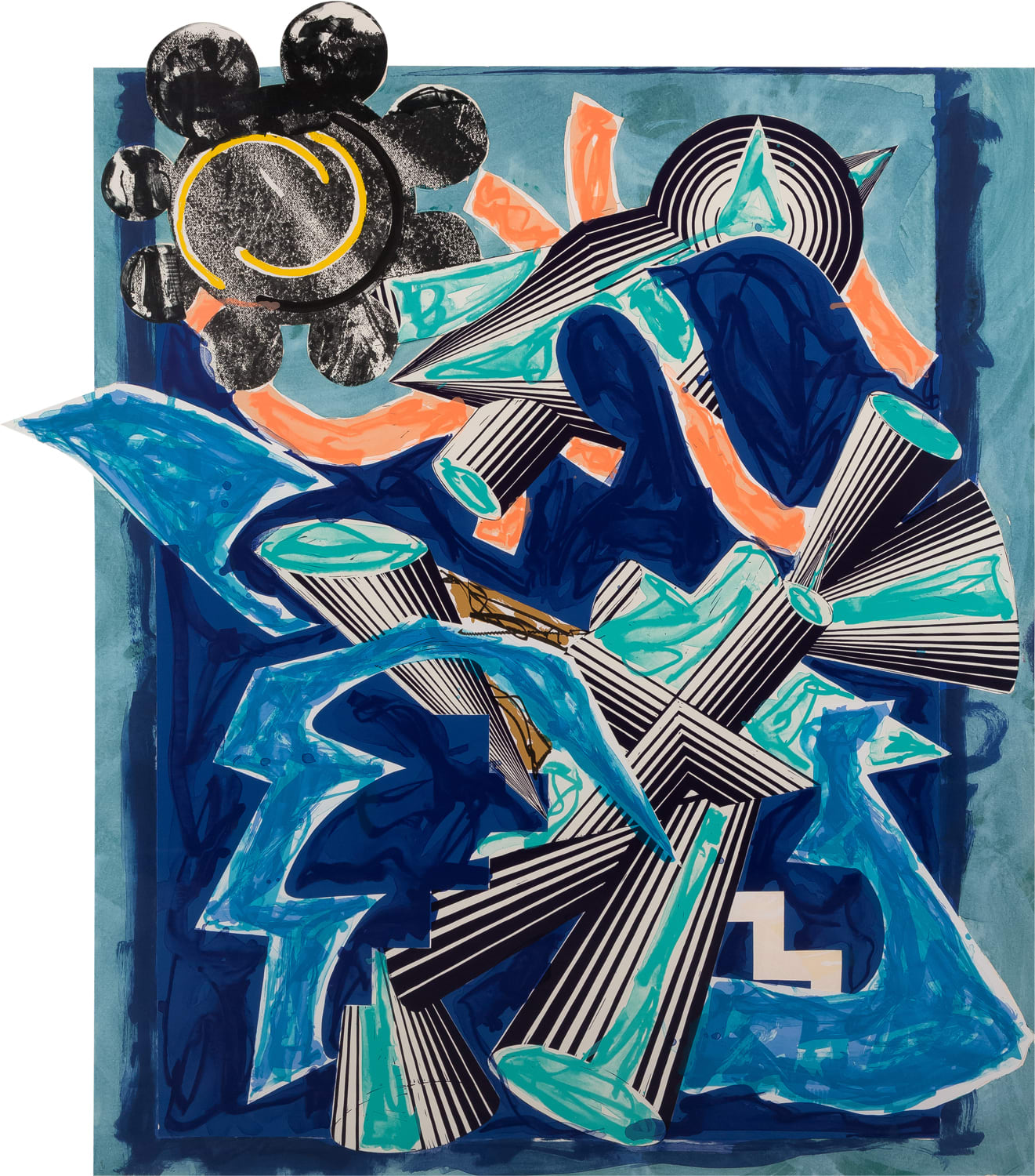 Frank Stella, Illustrations after El Lissitzky's 'Had Gadya': B. Had Gadya: Back cover, CTPV, 1985