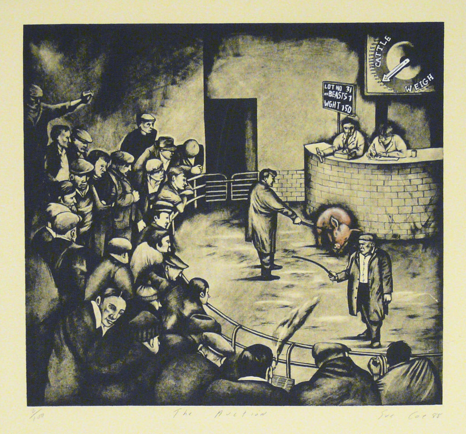 Sue Coe, The Auction, 1988