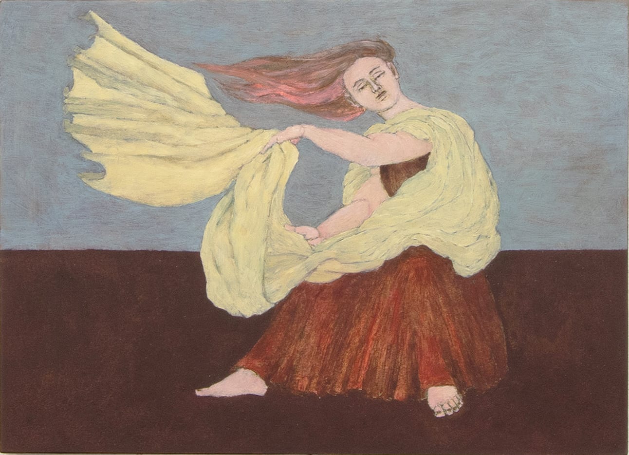 Humlan Lange, Kvinna med flaxande sjal, 2020