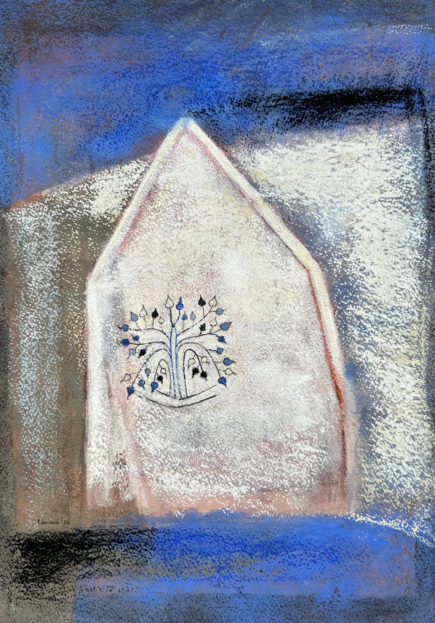 Channa Ekanayake, Blue Tree II, 2024