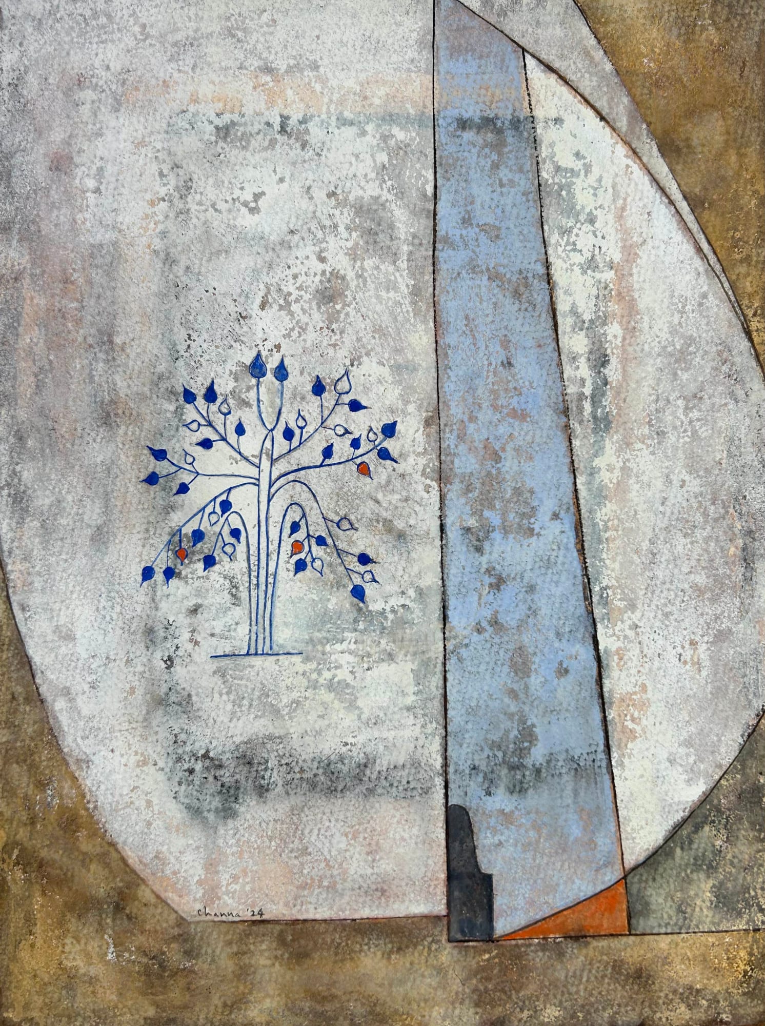 Channa Ekanayake, Blue Tree I, 2024