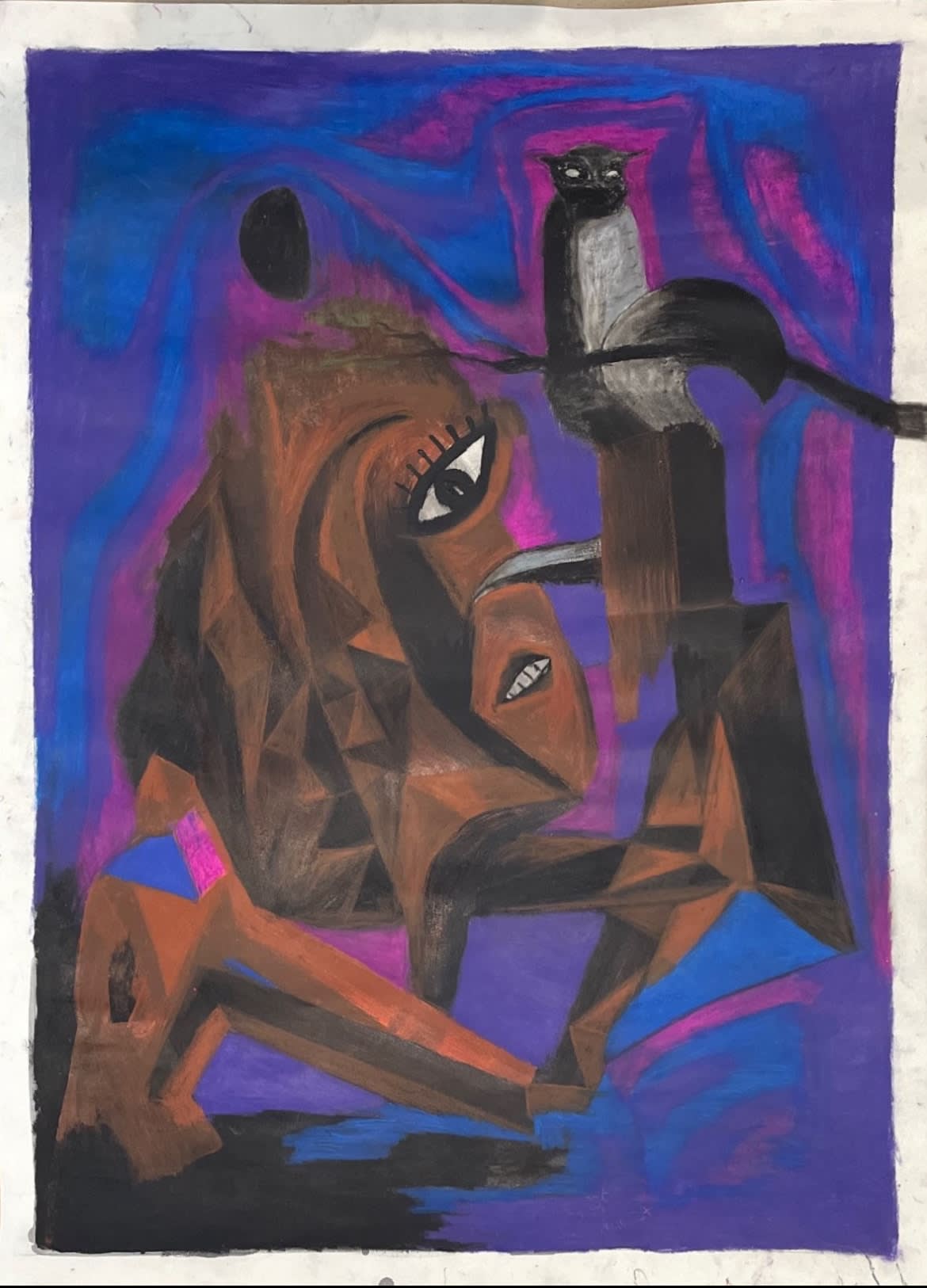 Isuru Nirangana, Owl snake and shee, 2024