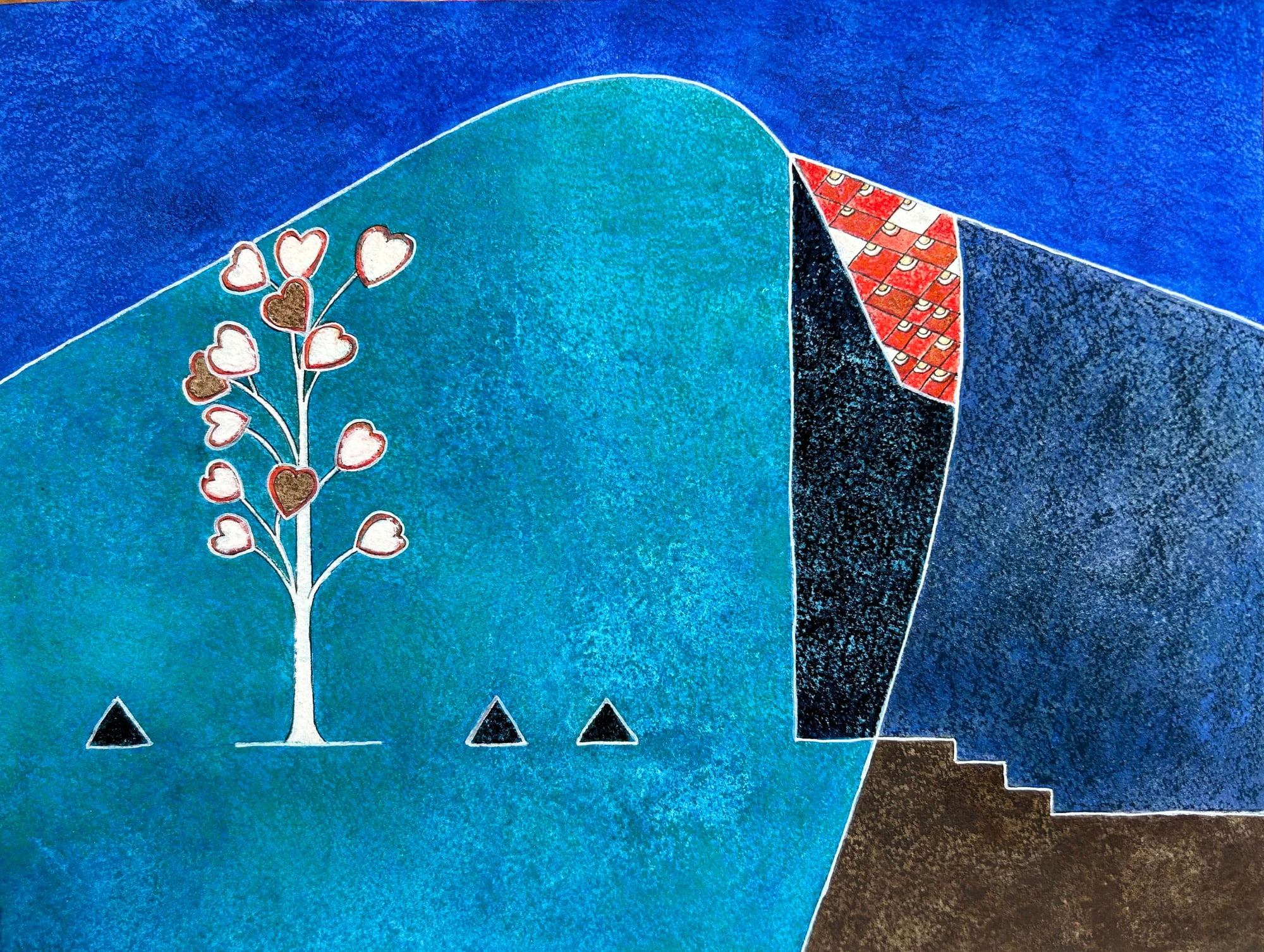 Channa Ekanayake, Red Tiles I, 2024