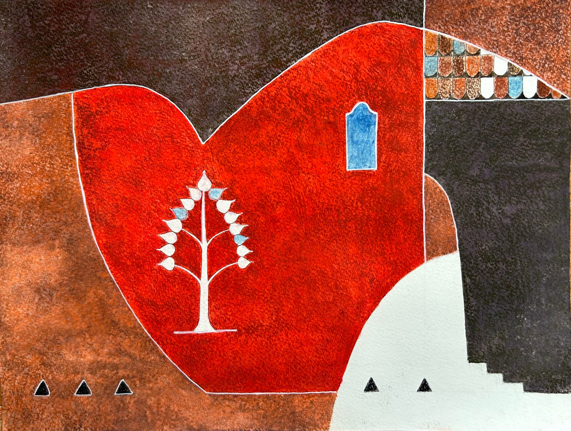 Channa Ekanayake, Blue window, 2024