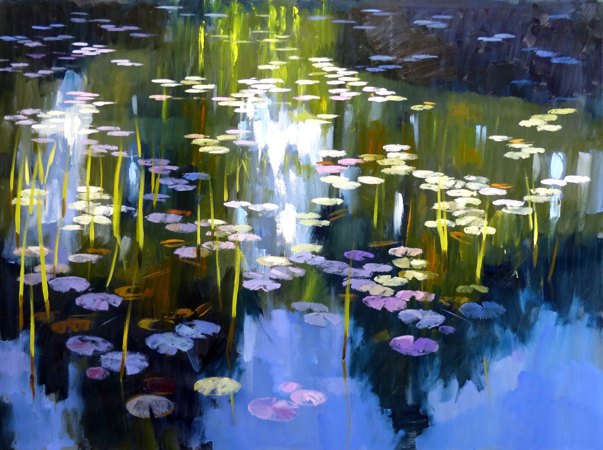 Jack Morrocco DA FRSA, Waterlilies and Rushes
