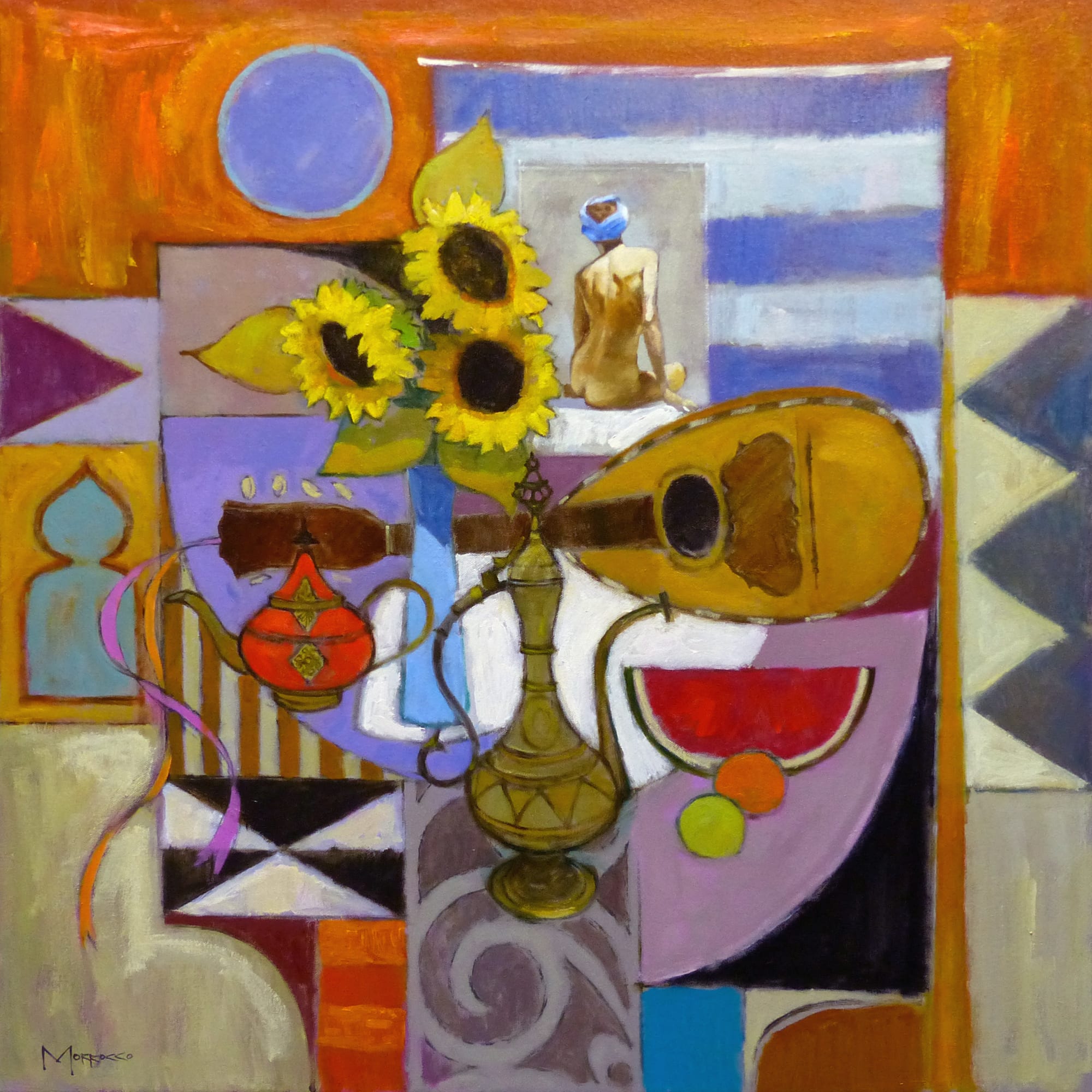 Jack Morrocco DA FRSA, Mandolin and Sunflowers