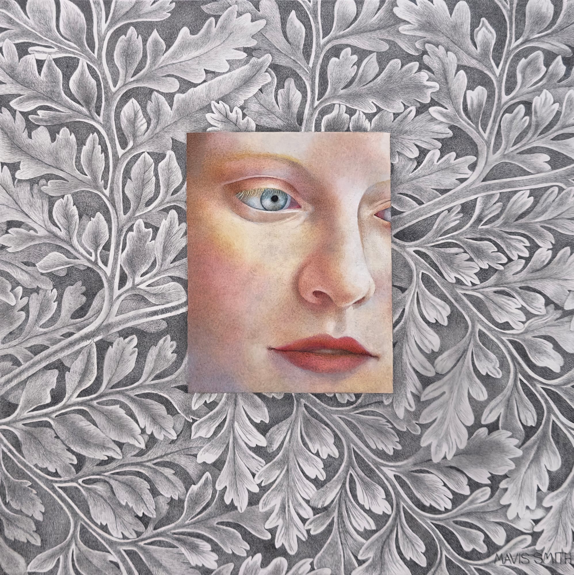 Mavis Smith, SILVER SMALL FACE I, 2024