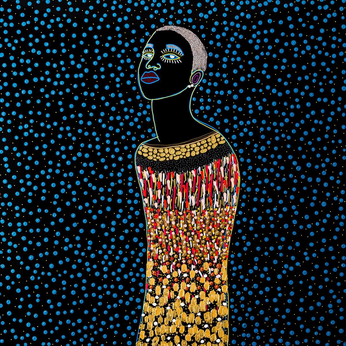 Yermine Richardson, Caribbean Galaxy XVI, 2017