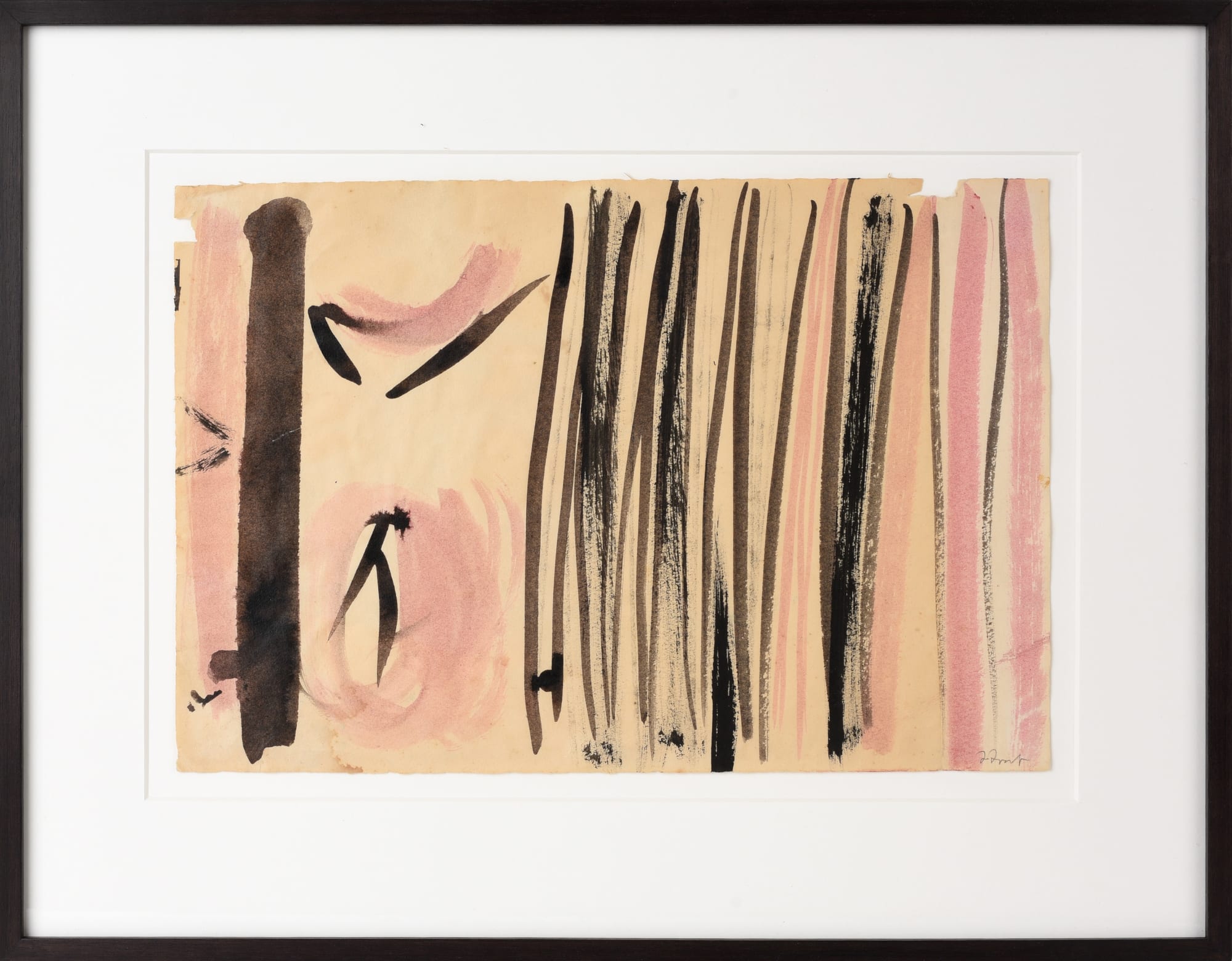 Terry Frost, Pink and Black Verticals, 1959