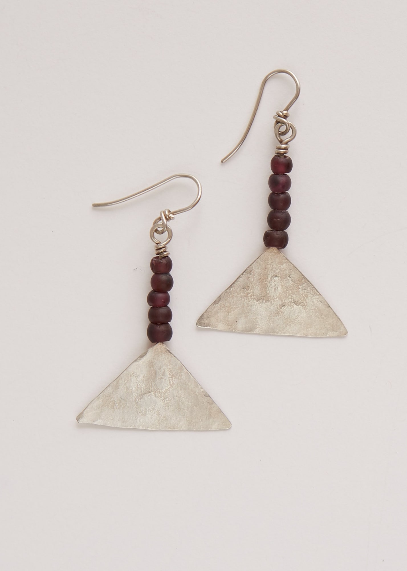 Breon O'Casey, Silver and amethyst earrings